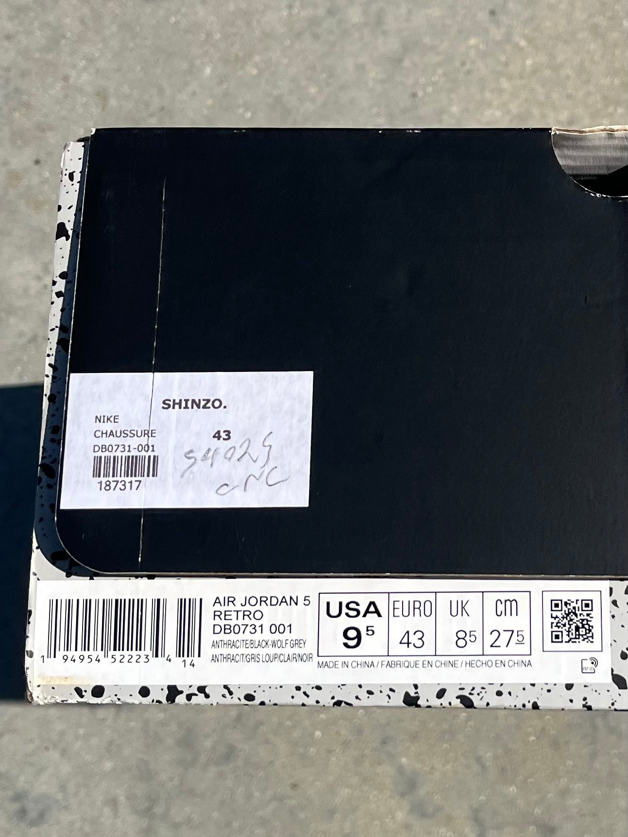 Jordan 5 black | 43