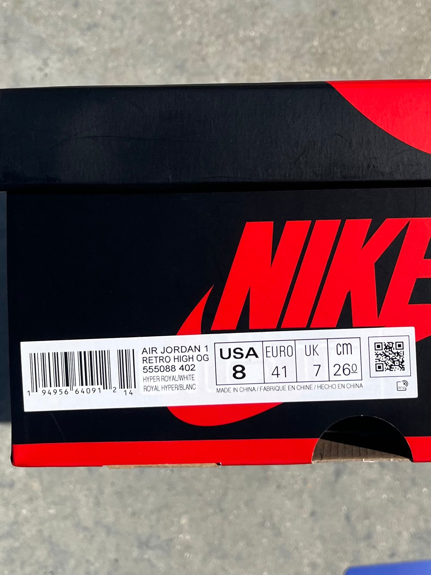 Jordan 1 hyper royal | 41