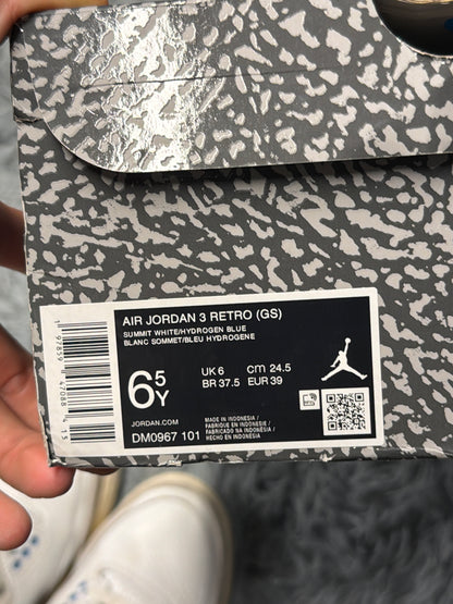 Jordan 3 “summit white” / size 39 / Pre-Loved