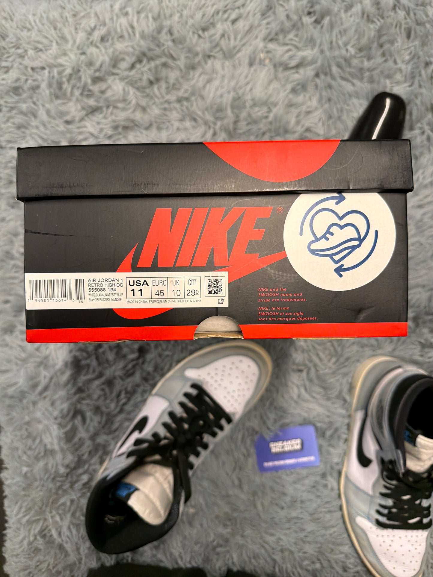 Jordan 1 University blue / size 45 / pre-loved