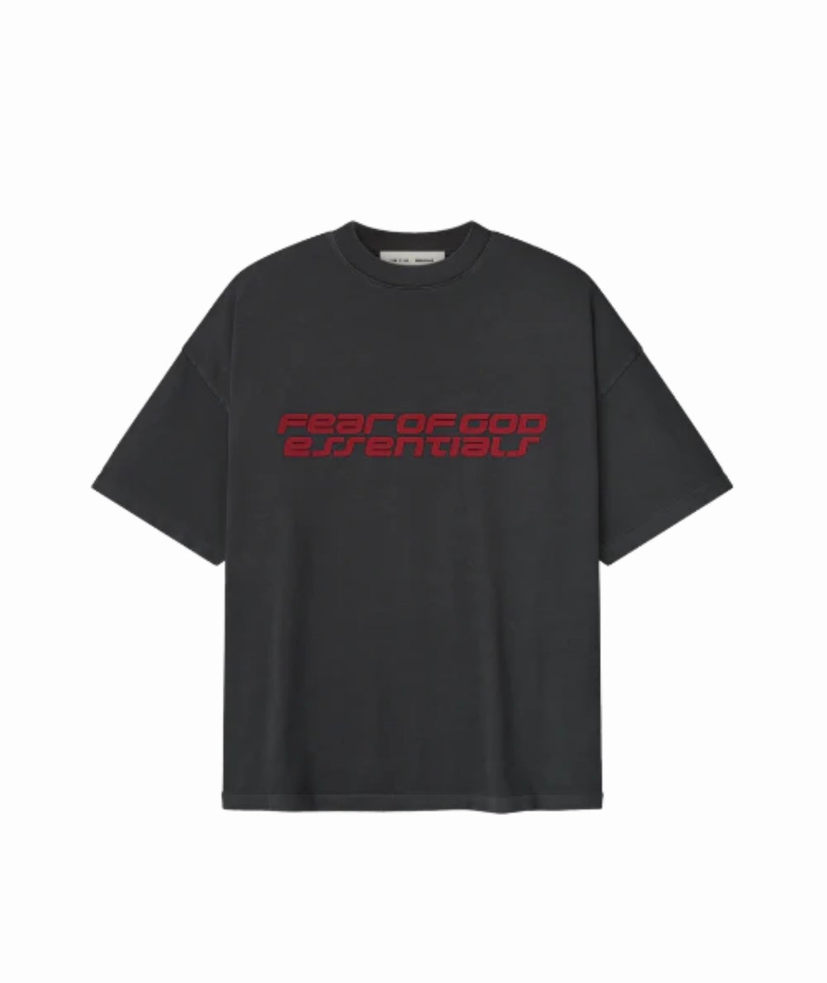 Fear of God Essentials 90s Iron Grey Red T-Shirt