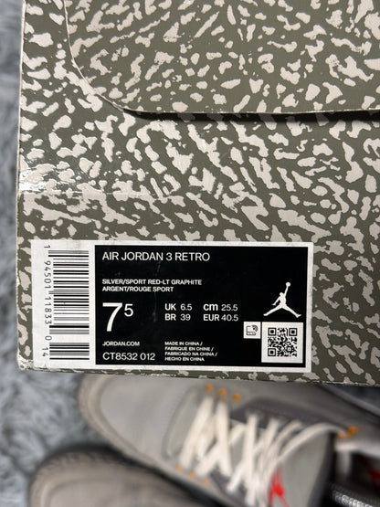 Jordan 3 cool grey / size 40,5 / pre-loved