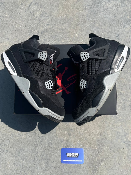 Jordan 4 black canvas | 42