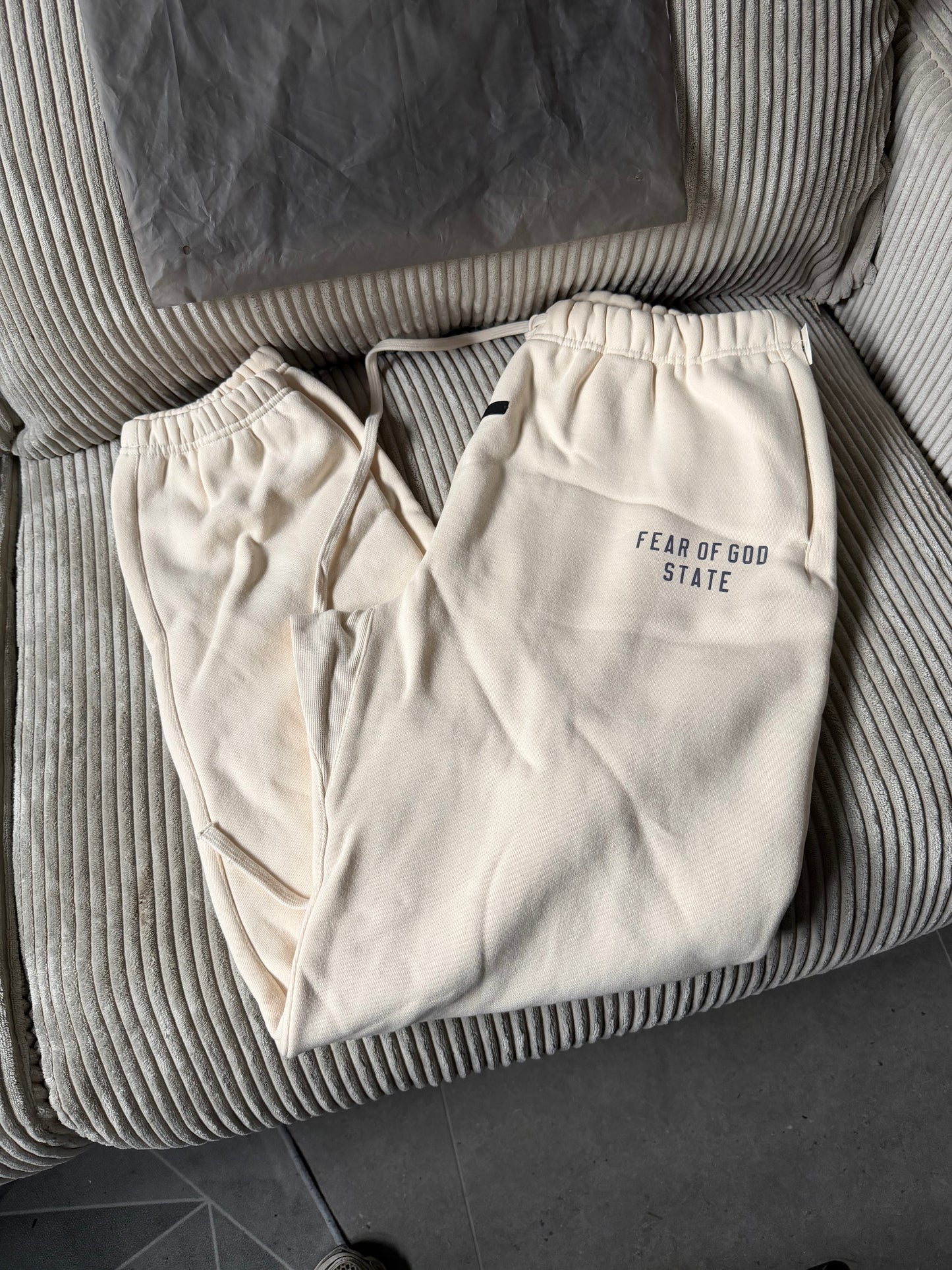 Fear Of God White sweatpants / L