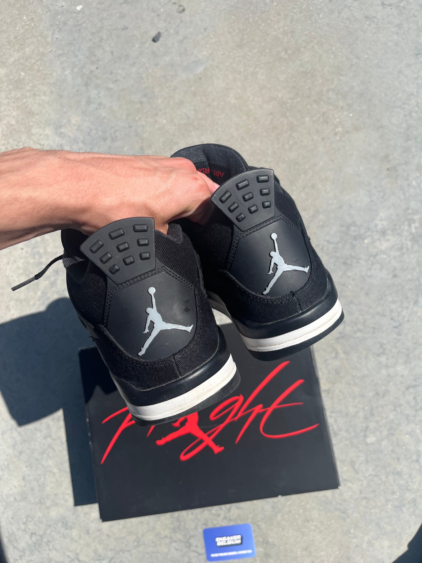 Jordan 4 black canvas | 43