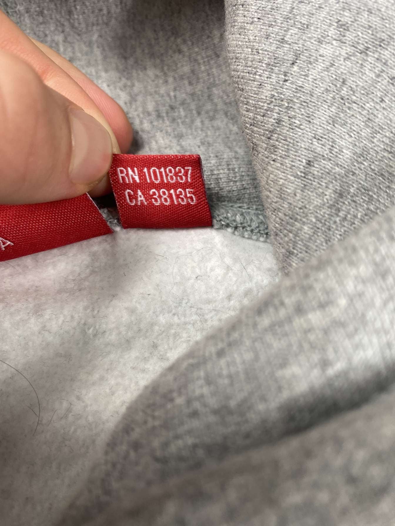 Grey Supreme hoodie bandana box logo blue m