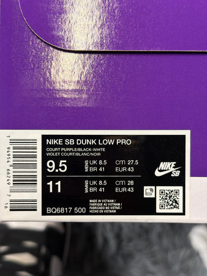 Dunk low SB “court purple” / size 43 / Pre-Loved