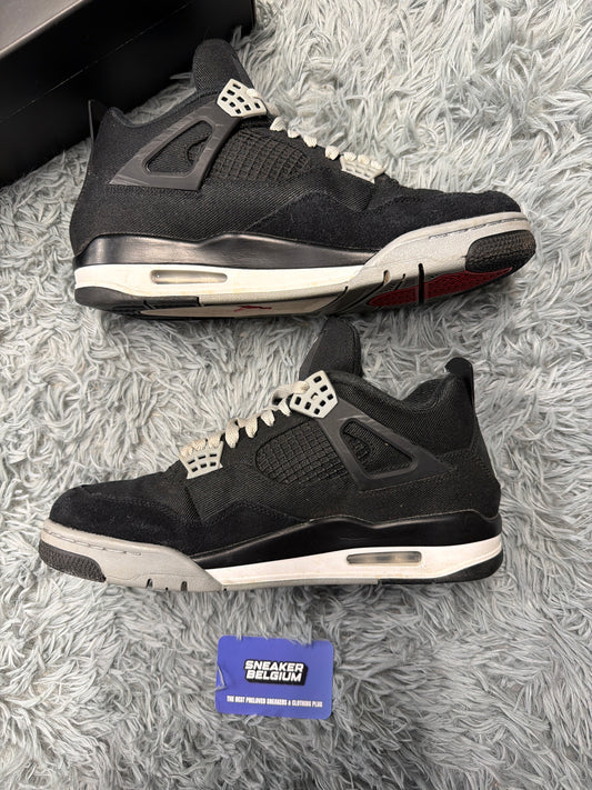 Jordan 4 black canvas / size 44 / Pre-Loved