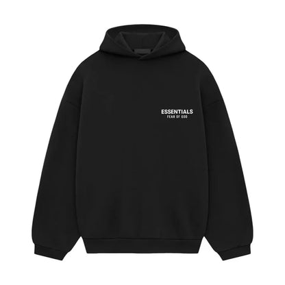 Essentials FW 23 Black White Hoodie