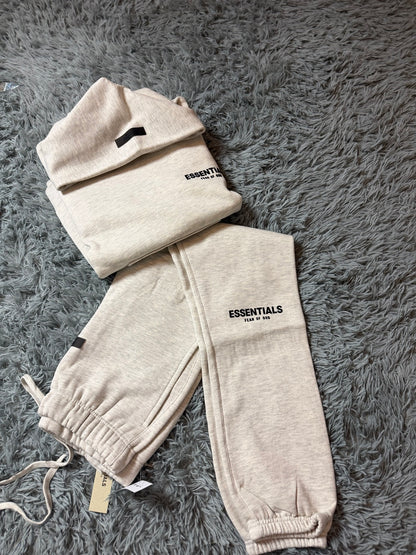 Fear of God Essentials matching hoodie and joggers detail