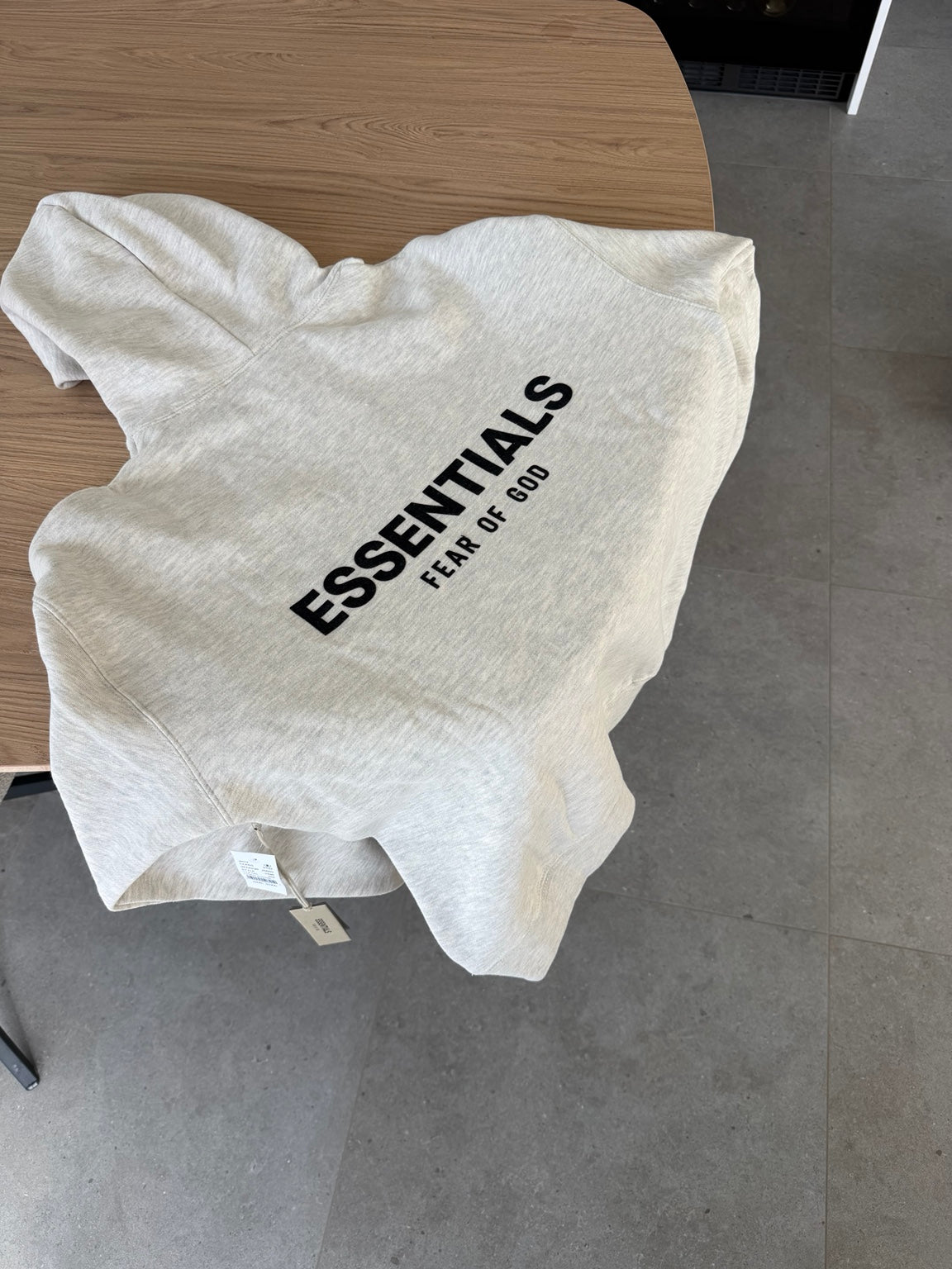 Fear of God Essentials Hoodie – Light Oatmeal