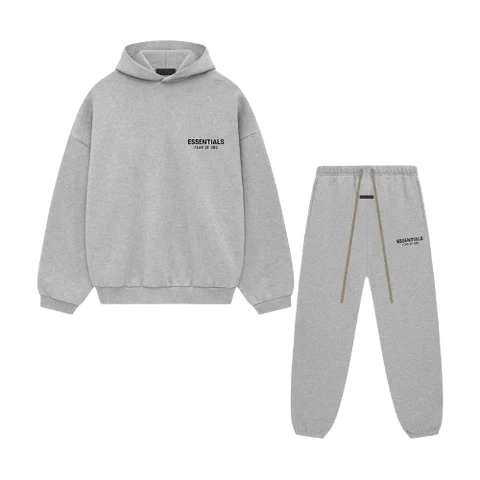 Fear of God Essentials Grey hoodie and pants set