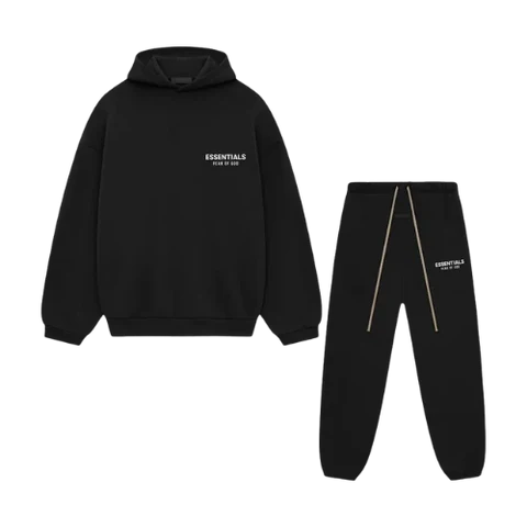 Fear of God Essentials Black hoodie and pants set