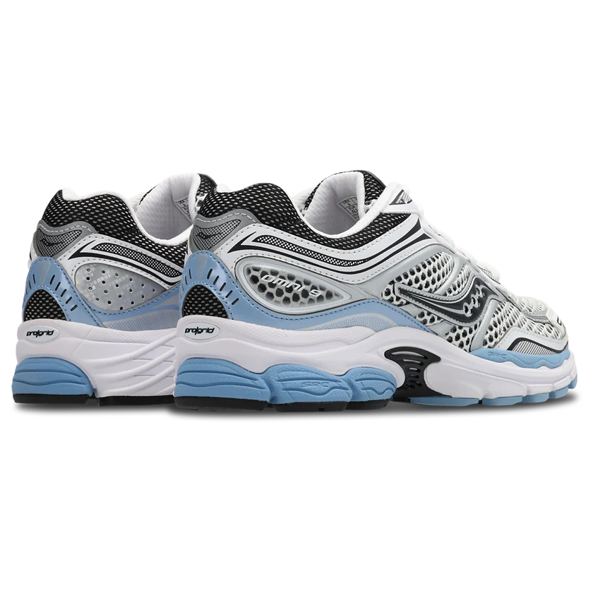 Saucony ProGrid Omni 9 White Black Light Blue – rear view