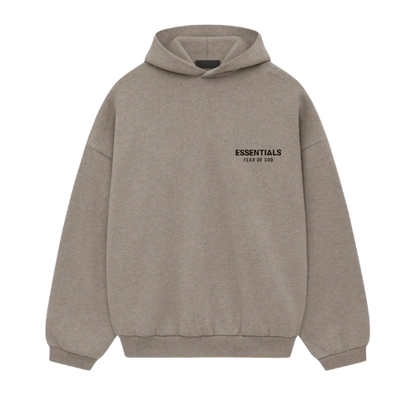 Fear of God Essentials FW24 Heather Grey Hoodie front