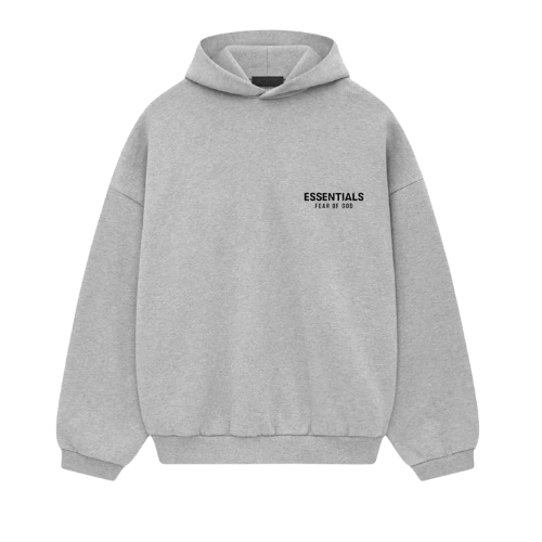 Fear of God Essentials FW24 Light Heather Hoodie front
