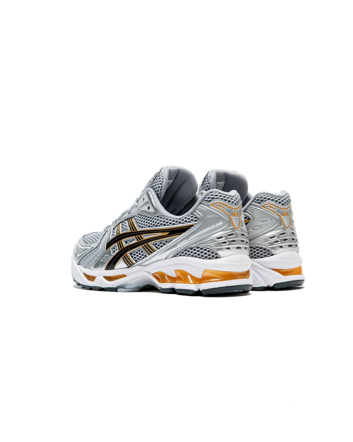 ASICS Gel-Kayano 14 Piedmont Grey Black - back view (pair)
