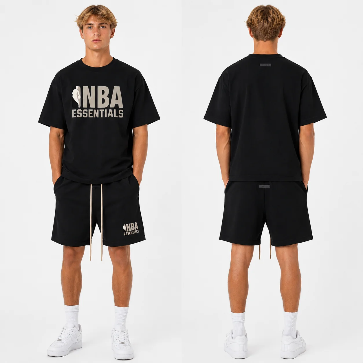 NBA Black Beige Summer Set on model